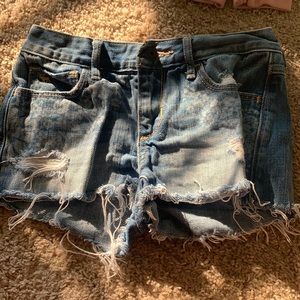 Super cute jean shorts with floral flowers
